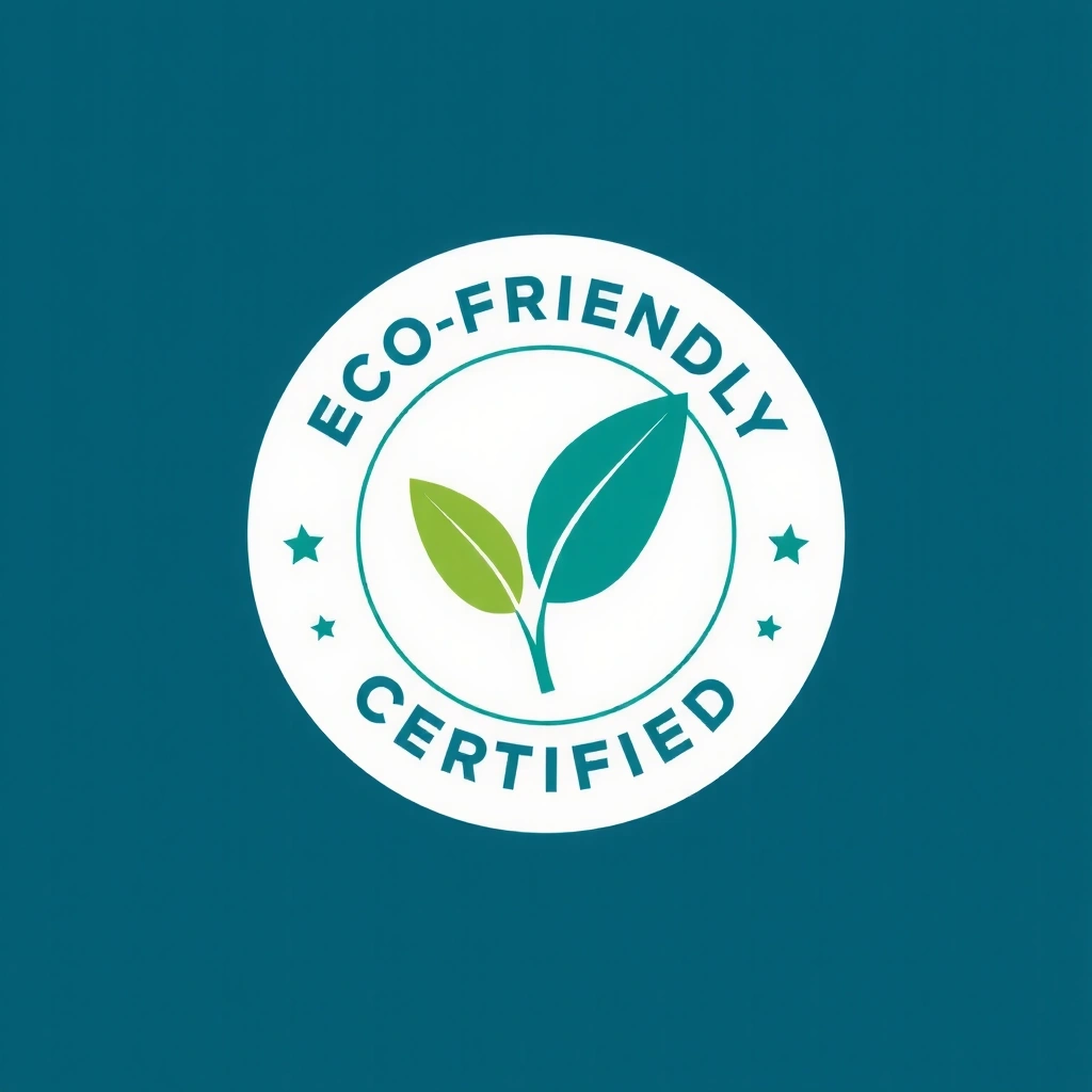 Eco-friendly cleaning certification badge